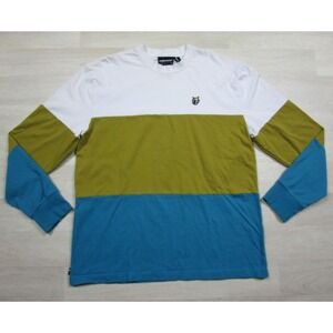The Hundreds Long Sleeve T-Shirt Men's (XL) Colorblock Cut & Sew Stripe